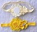 QandSweet Baby Girl Headbands with Polygonal Flower Inlay Rhinestone for Photography (10 Pack)