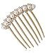 TEEMI-French Twist Comb with Cubic Zirconia Decorative Hair Side Combs for Women Wedding Bridal