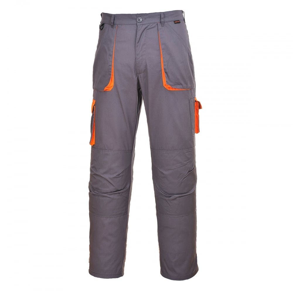 Portwest Texo Contrast Trouser, Size: S, Colour: Grey, TX11GRRS