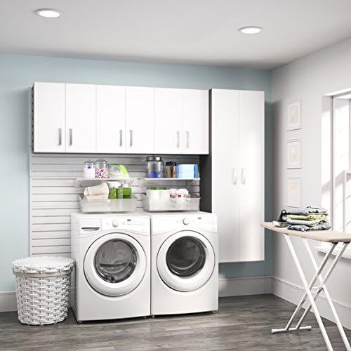 Flow Wall White 4-piece Laundry Cabinet Set