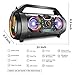 Bluetooth Speakers, 30W Portable Bluetooth Boombox with Subwoofer, FM Radio, Colorful Lights, EQ, Stereo Sound, Booming Bass, 10H Playtime Wireless Outdoor Speaker for Home, Party, Camping, Travelthumb 4