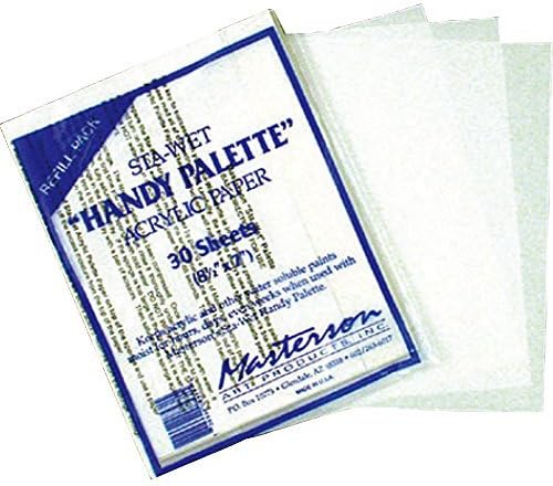 MASTERSONS STA-Wet Handy Palette Re-Fill Acrylic Paper 30 Sheets