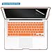 IBENZER Compatible with Old Version MacBook Air 13 Inch Case (2017-2010 Release), Models: A1466/A1369, Plastic Hard Shell Case with Keyboard & Screen Cover for Mac Air 13, Orange, A13OR+2