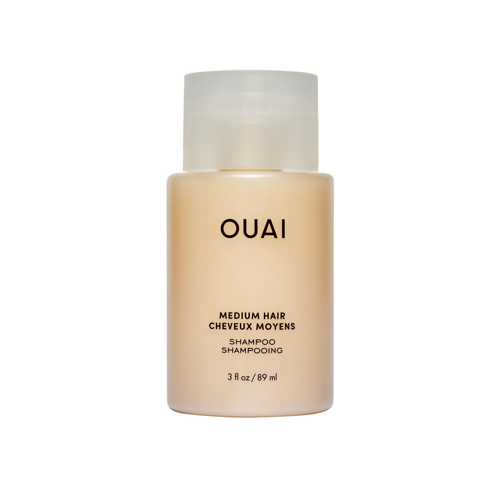 OUAI Medium Shampoo Travel Size - Hydrating Shampoo + Coconut Oil, Babassu, Kumquat Extract + Keratin - Strengthens, Nourishes, Adds Shine - Paraben, Phthalate, Sulfate Free Hair Care Products - 89ml — image 1