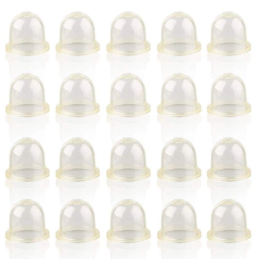 Lovetao 20pcs Replace Homelite Echo Stihl Ryobi Zama Poulan Primer Gas Fuel Bulb Pump Bulbs 0057003 0057004 0058001 Echo 12538108660 Hometile A01195A Clear