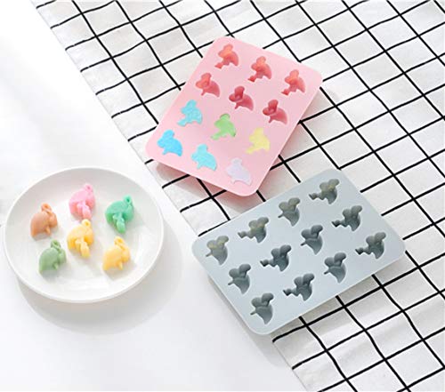 Silicone Flamingo Ice Cube Trays Ice Mold - 12 Flamingo Cavity Chocolate Candy Mold, Set of 2
