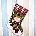 YAMUDA 2 Pcs Set Xmas 3D Lively Christmas Stockings 17.8 Inches Long Santa Claus Snowman Design Christmas Stocking Set of 2 (Extra Large B)