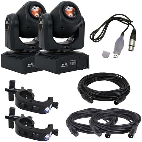 ADJ American DJ Stinger Spot LED Moving Head 2-Pack with DMX Controller and Cables