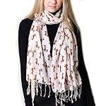 (11 COLORS) Bella Doxie Dachshund Dog Scarf, Women's Animal Print Tassel Shawl (11 COLORS) Bella Doxie Dachshund Dog Scarf, Women's Animal Print Tassel Shawl