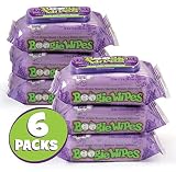 Boogie Wipes Soft Natural Saline Wet Tissues for Baby and Kids Sensitive Nose, Hand, and Face with Moisturizing  Aloe, Chamomile, and Vitamin E, Grape Scent, 30 Count (Pack of 6)