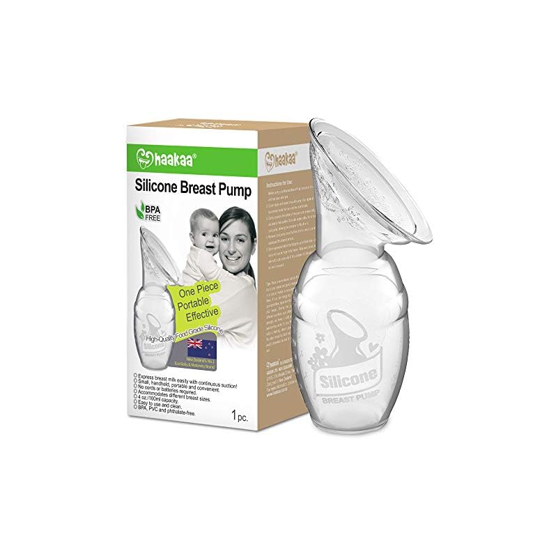 haakaa Manual Breast Pump Silicone Milk Saver for Breastfeeding Moms 4oz