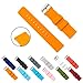 CIVO Quick Release Silicone Watch Bands Soft Rubber Watch Strap Smart Watch Band Stainless Steel Buckle 18mm 20mm 22mm (Pumpkin, 22mm)