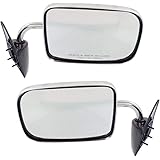 Kool Vue Driver & Passenger Side Manual Adjust Mirrors for Dodge Dakota 1987-1996 Chrome Standard Cab
