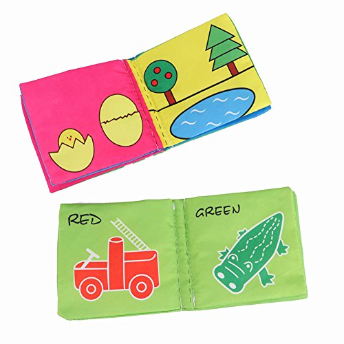 image for Looching Pack of 6 Baby's Soft Cloth Nontoxic Fabric Book Set Early Ed