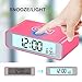 Flip alarm clock,Ddida Travel Alarm Clock, Kids Alarm Clock with Snooze and Touch Sensor Nightlight