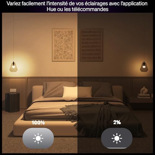 Essential Kit de démarrage avec Bridge+3 ampoules connectées GU10 Essential + Smart Button, WACA, 2200-6500 K, variable, Ampoule connectée compatible Alexa, Google Assistant, Apple Home