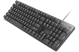 Logitech K845 Mechanical Illuminated Keyboard, Cherry MX Switches, Strong Adjustable Tilt Legs, Compact Size, Aluminium Top C