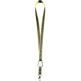 Novah Reflective Aviation Lanyard &mdash; Breakaway Safety Buckle for Pilots, Flight Attendants &amp; Aviation Crew | ID Badge &amp; Key Holder | High-Visibility Neon Green