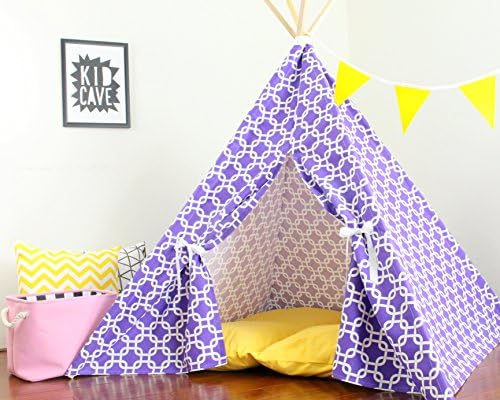 Teepee Play Tent, Royal Purple Color, Large Play Tee Pee, Heavy Fabric