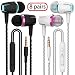 VPB Earbud Headphones with Remote & Microphone, in Ear Earphone Stereo Sound Noise Isolating Tangle Free for iOS and Android Smartphones, Laptops (Mixed Color 8 Pairs)