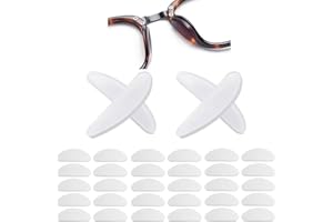YIEYOSD Adhesive Nose Pads for Glasses Anti Slip,30Pack Clear Stick On Silicone Nose Pads for Eyeglasses Sunglasses,0.75inch NoseGrips for Glasses Anti Slip,Translucent.