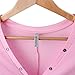 Moxeay Women V-Neck Long Sleeve Shorts Knitted Bodysuit Jumpsuit Romper Overall (S, Pink)