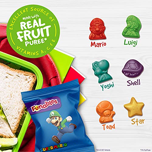 Funables Fruit Snacks, Super Mario Shaped Fruit Flavored Snacks, Pack