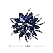 Crystal Created Brooches and Pins for Women | Vintage Brooch for Women, Womens Clothing Accessories | Crystal Brooches for Wedding Party | Womens Brooches and Pins Vintage, Wreath Pins | Blue