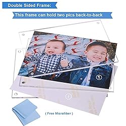 JUOIFIP 5 Pack Acrylic Picture Frame 5x7 Clear