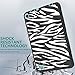 Fire 7 2015 Case, Pandawell Hybrid Heavy Duty Rugged Shockproof Cover for Amazon Fire (5th Generation - 2015 release) 7.0 Inch Tablet - Zebra Strip