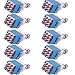 ESUPPORT 3PDT 9 Pins Box Stomp Guitar Effect Pedal Foot Switch True Bypass Metal Pack of 10