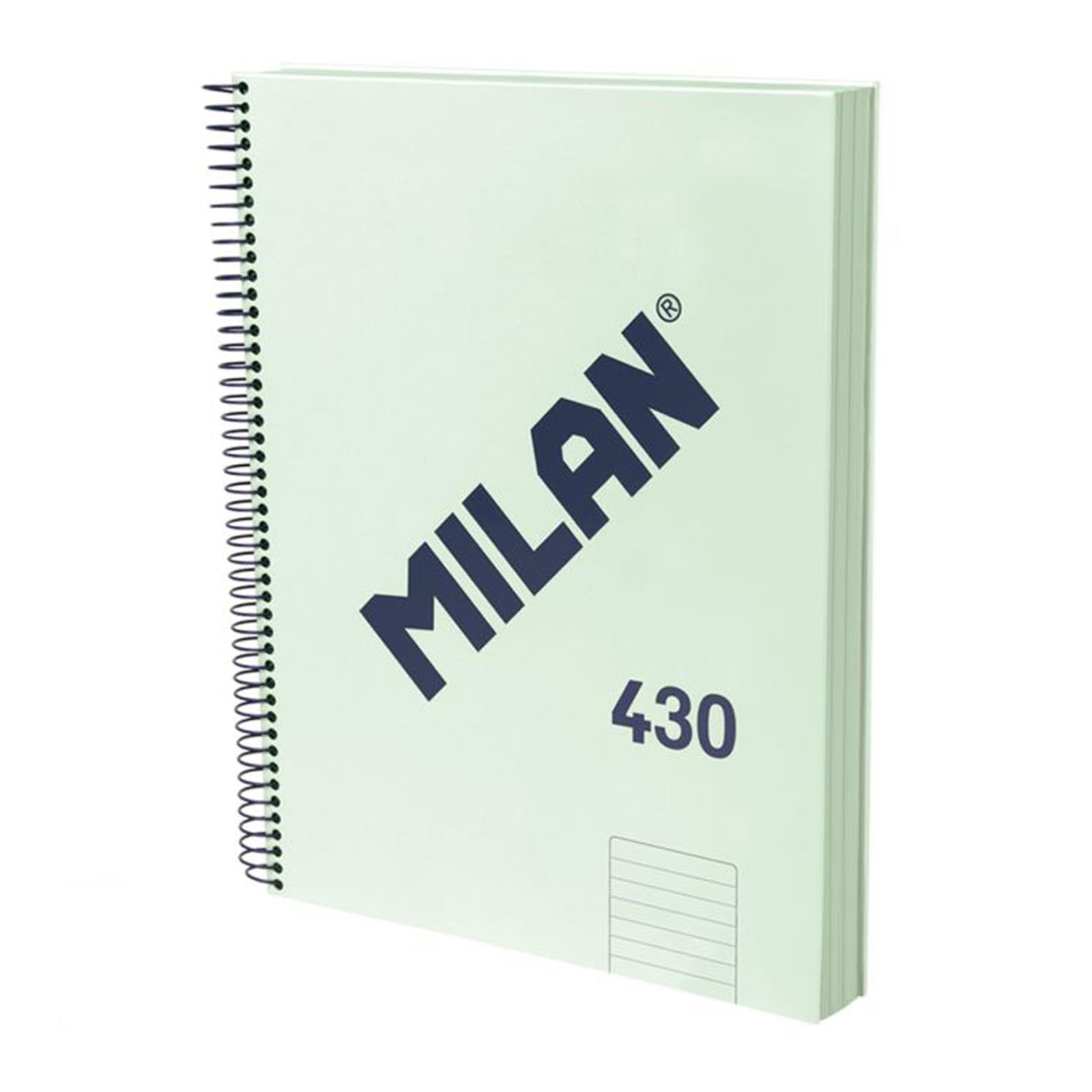 MILAN® A4 Hardcover Notebook - Lined Paper (7mm) - 120 Sheets 95gsm - Rubber Collection 430 - Green