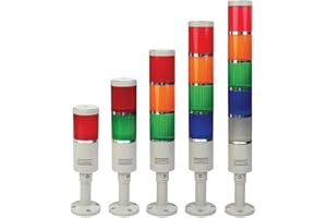 ATO.COM ATO Stack Light, Flash LED, AC 110V, Industrial Signal Tower,with Buzzer Alarm Warning Lamp,for Operator Stations, Call Lights, Machine Monitoring (3 Layers)