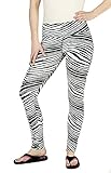 Zubaz Ladies Sport Team Zebra Print Leggings Pant