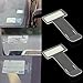BCP Transparent Windshield Plastic Parking Ticket Holder Clip with Adhesive Tape -5 Packs