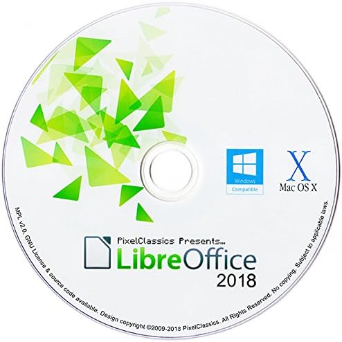 LibreOffice 2018 Microsoft Excel 2016 2013 2010 2007 365 Compatible Spreadsheet Software CD for PC Windows 10 8.1 8 7 Vista XP 32 64 Bit, Mac OS X &amp; Linux - No Yearly Subscription!
