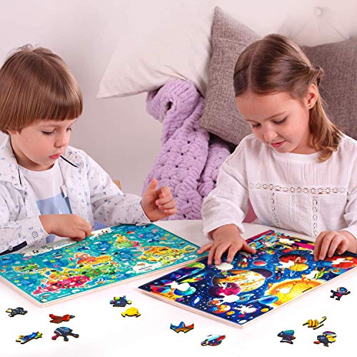 100 Piece Puzzles for Kids Ages 6810 Wooden Jigsaw Puzzles for 6