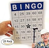 Fun Express - Jumbo Bingo Cards - 25 Pcs - Toys - Games - Carnival & Bingo - 25 Pieces