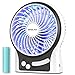 OPOLAR Portable Travel Mini Fan with 3-13 Hours Battery Life for Camping, Personal Battery Operated or USB Powered Handheld Fan, Internal Blue and Side Light, 3 Speeds, Quiet, Rechargeable