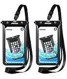 Mpow Upgraded Floating Waterproof Phone Pouch, IPX8 Waterproof Case Underwater New Type TPU Dry Bag for iPhone Xs Max/Xr/X/8/8plus/7/7plus/6s/6/6s Plus Galaxy s10/s9/s8 Google Pixel HTC12(Black)