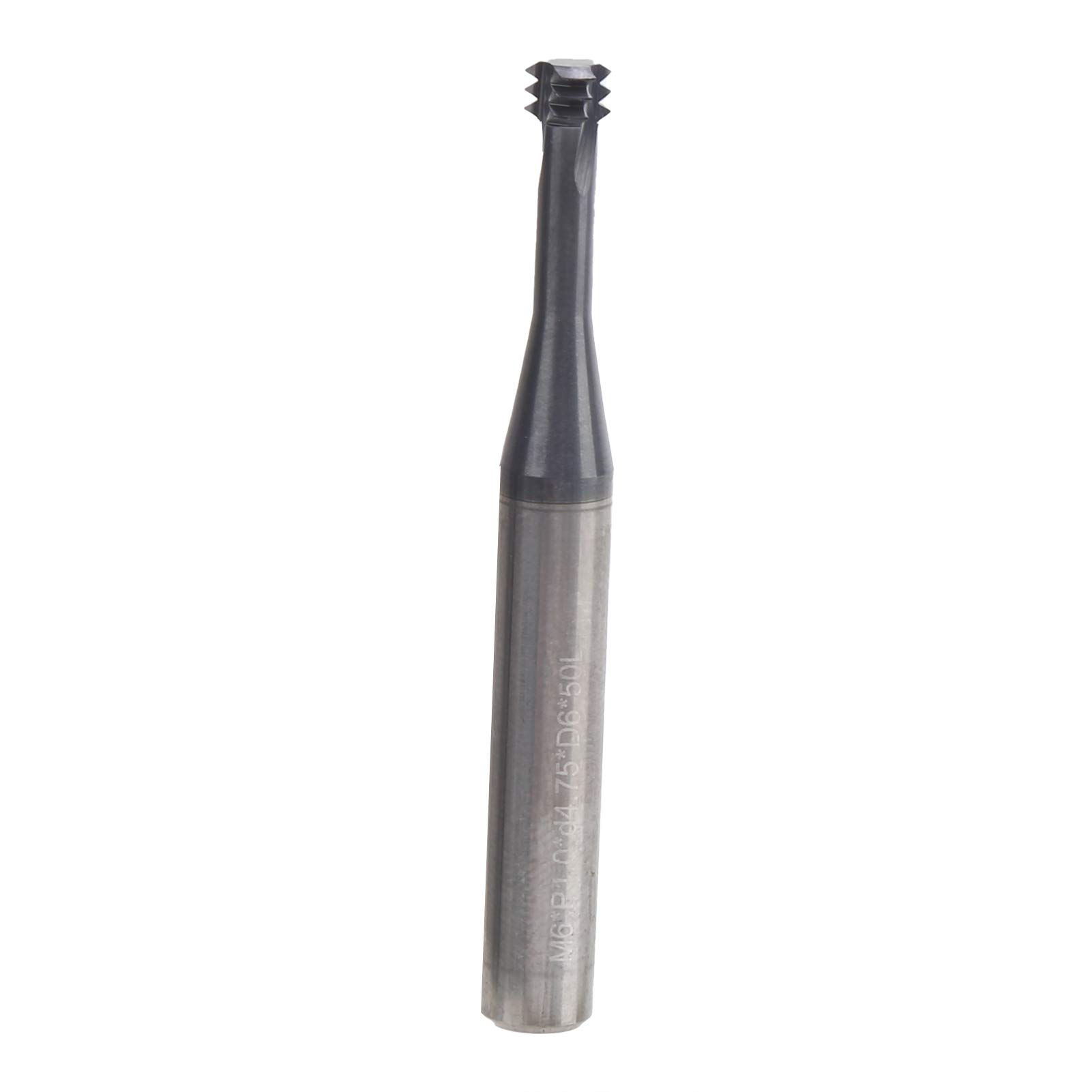 Cutting Milling Cutter, 3-Tooth Metric 60°Tungsten Steel Thread Milling Cutter, M6.0x1.0xd6x50, Can Be Used for Aluminum, Copper, Stainless Steel, Alloy Steel
