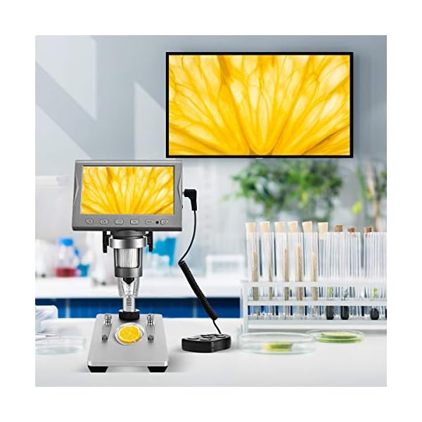 TOPQSC Digitales Mikroskop 4,5 Zoll Fernbedienung LCD Digital Mikroskop Tragbar 9 Languages 1080P Lupe Electron… – Bild 5