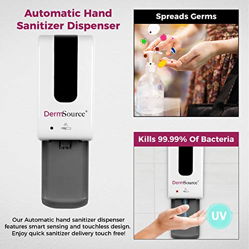 DermSource Touchless Hand Sanitizer Dispenser | Wall Mount Sanitizing Station with Drip Catcher, and Refillable Bottle… - Image 3