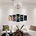 GEVES Planets Solar System Galaxy Universe Wall Art Painting Modern Home Decoration 5 Pieces Contemporary Giclee Canvas Prints Artwork Stretched and Framed Ready to Hang for Living Room Bedroom