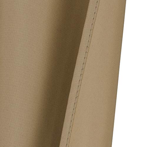 Home Queen Grommet Top Blackout Curtain Valance Window Treatment for Living Room, Short Straight Drape Valance, Set of 1, 37 X 18 Inch, Taupe