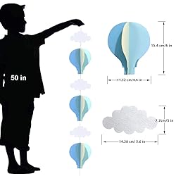 AZOWA Big Size Hot Air Balloon Decorations Blue
