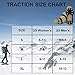 Blisstime Ice Cleats Crampons 11 Spikes Ice Snow Grips Anti-Slip Snow Traction Cleats Over Shoes Boots for Hiking, Mountaineering, Walking, Jogging