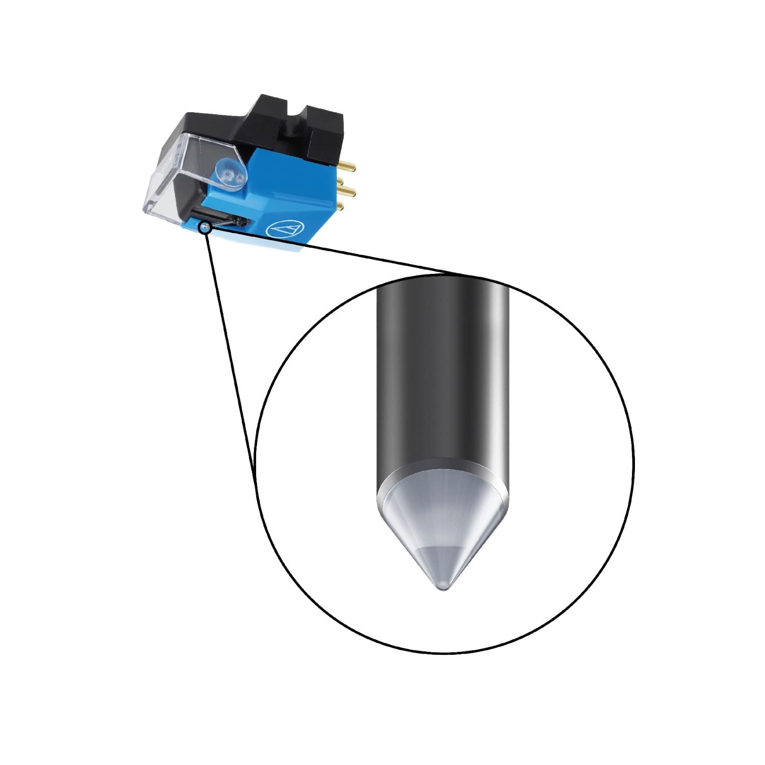 Audio-Technica VM510CB VM Type Stereo Cartridge Joint Round Needle Entry Model Record Needle Cartridge Record Player