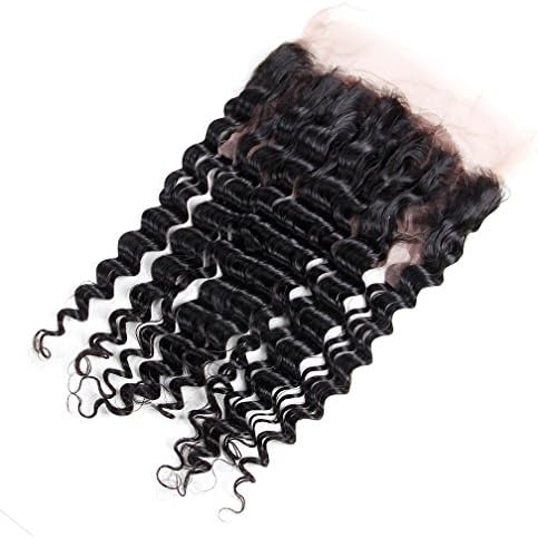MissIvy Pre Plucked 8A Grade Unprocessed Brazilian Virgin Hair 360 Lace Frontal With Bundles Deep Wave 360 Frontal With Baby Hair