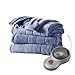 Sunbeam Heated Plush Electric Blanket, Twin Size, Lagoon Blue